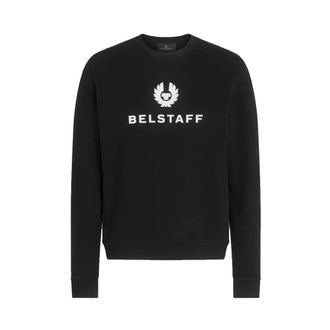 Belstaff Hoodies & sweatvesten, Heren, Zwart, M, Katoen, Signature Crewneck