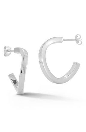 Glaze Jewelry Wave Hoop Earrings in Silver at Nordstrom Rack