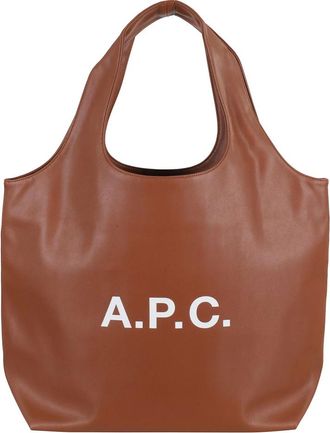 A.P.C. Tote Ninon - female - A.P.C. - Shopping Bags - Brown - ONE SIZE - Bags