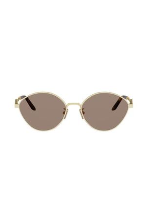 Fendi FE40217U Round Metal Frame Sunglasses - Gold