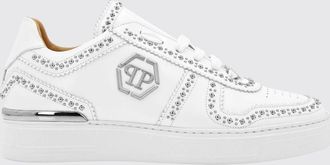 Philipp Plein Sneakers low-top in pelle spazzolata con monogramma ricamato