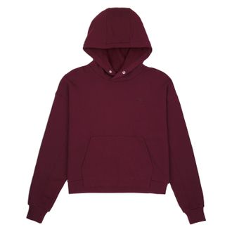 Converse Kapuzensweatshirt CONVERSE WOMENS CONVERSE POLAR FLEECE OVERSIZED HOODIE, Damen, Gr. XXL (44), rot (deep bordeaux), Jersey, Obermaterial: 100% Baumwol