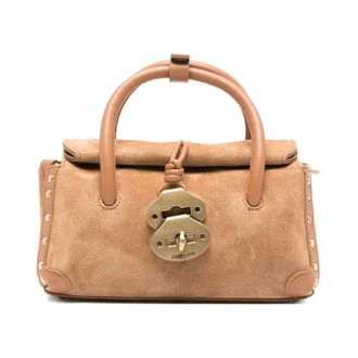 Zanellato Handbags, female, Brown, Size: ONE SIZE Dotta Baby Leather Handbag