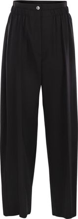 Max Mara Womens Quito - Wide-leg Trousers In Stretch Wool - Black - Size EU 40 (Womens)