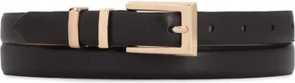 Kazar Donkerbruine leren riem - Dames - Riemen - Bruin - 90 CM - Leer - Accessoires