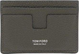 Tom Ford Wallet Tom Ford - Heren - Portefeuilles - Grijs - ONE Size - Leer - Accessoires