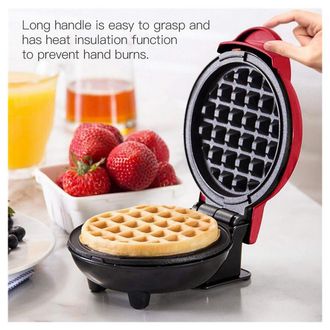 Trade Shop Trade Shop - Mini M&aacute;quina De Waffle Fabricante Antideslizante Para Waffle Flotas Pancakes 350w Q-hb66