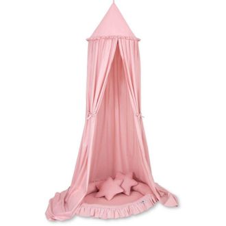 OEM Conjunto: Dosel Colgante Para Habitaci&oacute;n Infantil, Nido Con Volante, Almohadas - Rosa Empolvado