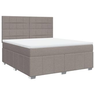 vidaXL Vidaxl - Giroletto A Molle Con Materasso Tortora 180x200 Cm In Tessuto