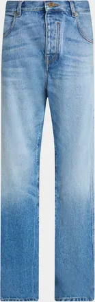 Balmain Men & apos;s Loose-Fit Faded Denim Jeans