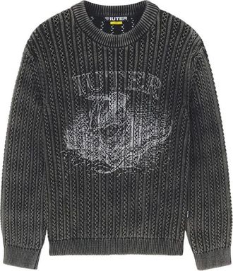 Iuter Damage Marble Jumper - - Knitwear - Uomo - Nero - XS