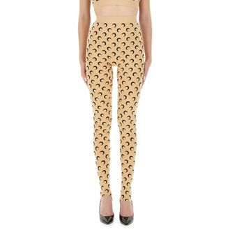 Marine Serre Dames, Broeken, Beige, Maat: XS Jersey