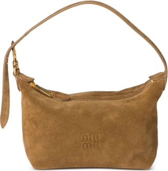 Miu Miu suede shoulder bag - Brown
