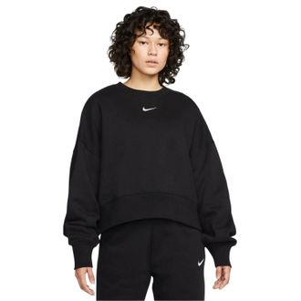 Nike Dames Phoenix Fleece Crew Neck Oversized Sweatshirt (Zwart)