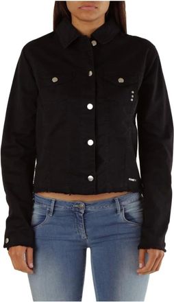 Met Met, Dames, Jassen, Zwart, Maat: XS Denim