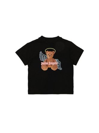 Palm Angels Bear Logo Cotton T-Shirt - Black