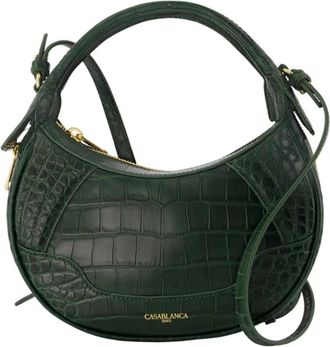 Casablanca Biker Bag - Dames - Handtassen - Groen - ONE Size - Leer - Tassen