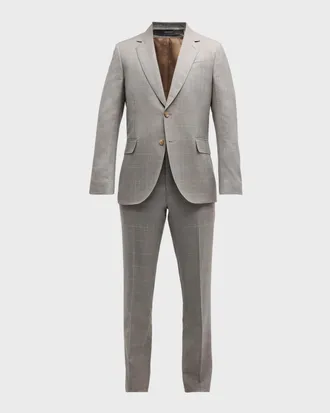 Paul Smith Men & apos;s Tailored Fit Wool Check Two-Button Suit