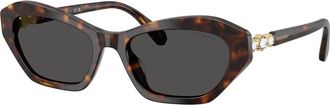 Swarovski 0Sk 6048 - unisex - Zonnebrillen - Bruin - 54 MM - Accessoires