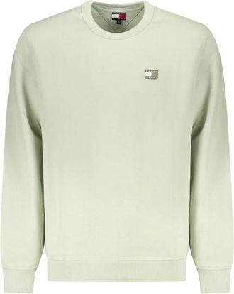 Tommy Hilfiger Groene Katoenen Heren Sweater Casual Cool - Heren - Sweatshirts - Groen - 2XL - Katoen - Hoodies & sweatvesten