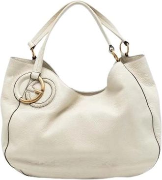 Gucci Pre-owned Shoulder Bags, female, White, Size: ONE SIZE Pre-owned The Twill Tote