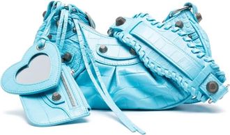 Balenciaga Blauwe Le Cagole XS Schoudertas - Dames - Schoudertassen - Blauw - ONE Size - Leer - Tassen