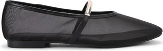 Kurt Geiger Womens Nella Ballet Flats - Black Fabric - Size UK 6