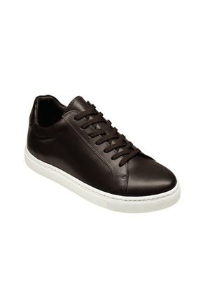 CHARLES TYRWHITT Leather Sneaker in Dark Chocolate at Nordstrom, Size 10