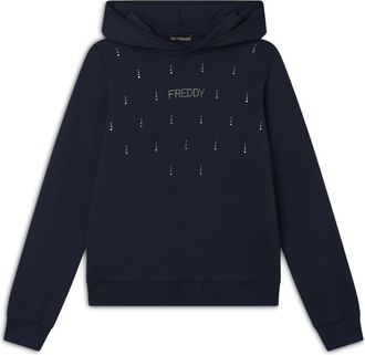 Freddy Felpa con Cappuccio decorata da Strass