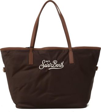 MC2 Saint Barth Brown City Bag Soft-Structured Nylon Tote Bag