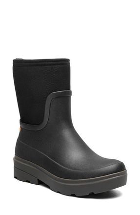 Bogs Hazel Mid Zip Rain Boot in Black at Nordstrom, Size 10