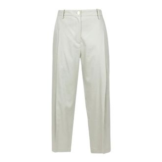 Alysi Pantalone con pences - - Trousers - Donna - Verde - L