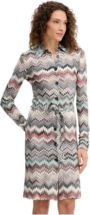 Missoni Midi-jurk met knoopsluiting - Dames - Shirt Kleedjes - Veelkleurig - XL - Kleedjes