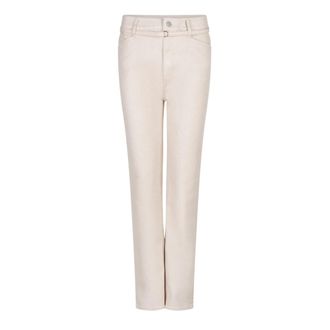 Dante6 Metallic Cropped Jeans met Shimmer Coating - Dames - Jeans - Beige - Maat: XS Denim