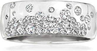 Ross-Simons Scattered-Diamond Ring in Sterling Silver