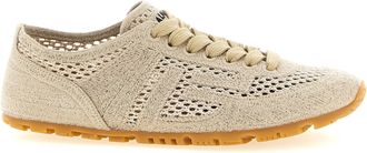Balmain Beige Cotton Athletic Womens Sneakers