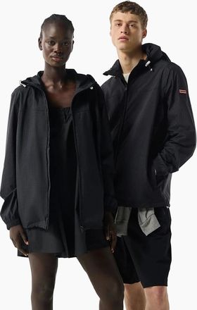 Hunter Womens Hunter Hunter Packable Rain Unisex Adults Black Rain Jacket - Size: 10/8