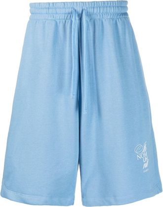 Ih Nom Uh Nit logo-print cotton track shorts - men - Cotton - M - Blue