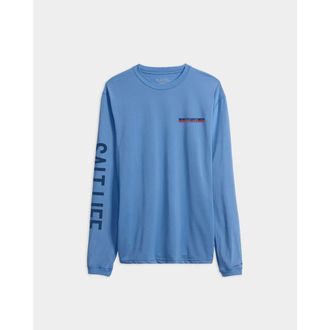 Salt Life Tuna Tournament Long Sleeve SLX Performance Tee in Azure Heather at Nordstrom, Size Xx-Large