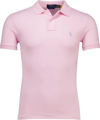 Polo Ralph Lauren Tops, Heren, Roze, S, Roze poloshirt met korte mouwen