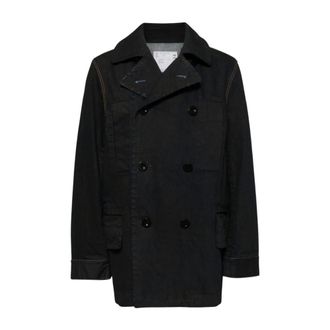 sacai Denim Double-Breasted Coat