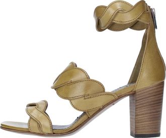 Pantanetti Kaffir High Heel Sandal - Dames - Sandalen met hakken - Groen - 37 1/2 EU - Leer - Schoenen