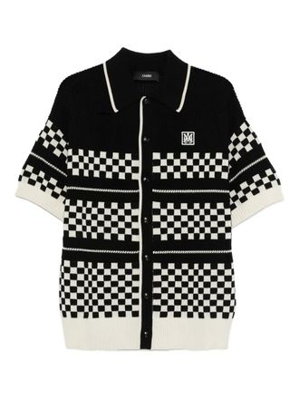 Amiri Checkered mesh shirt - Black