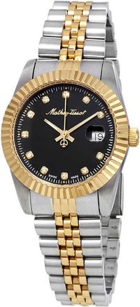 Mathey-Tissot Mathey III Quartz Crystal Black Dial Ladies Watch D810BN