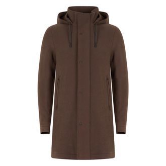Herno Jas met capuchon - Heren - Mantels - Bruin - Maat: M Wol
