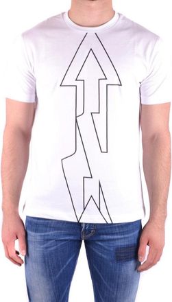 Les Hommes Abstract Arrow Graphic White T-Shirt