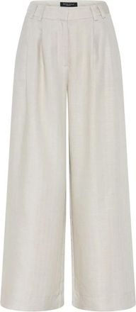 Bruuns Bazaar Wide Broeken - Dames - Wijde Broeken - Beige - XS - Broeken
