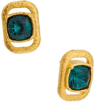 Oscar De La Renta Oscar De La Renta Rectangle Stud Crystal Earrings