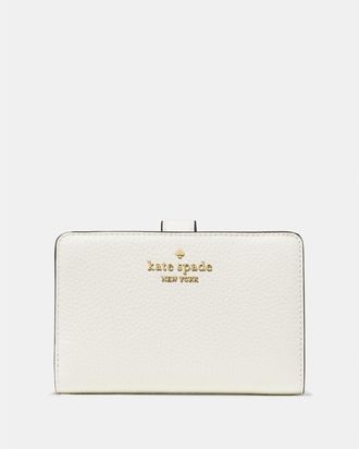 Kate Spade New York Womens Medium Bifold Wallet - White Leather - One Size