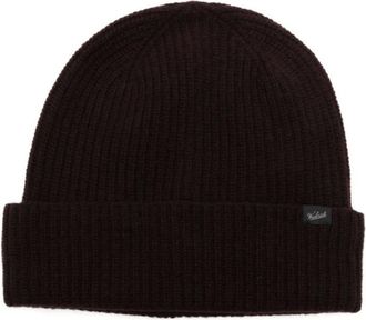Woolrich Brown Logo Beanie Hat